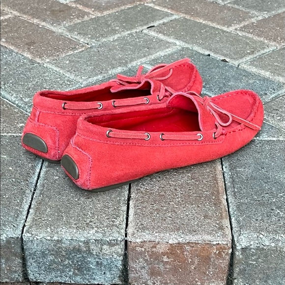 J Crew red suede moccasins - Picture 6 of 11